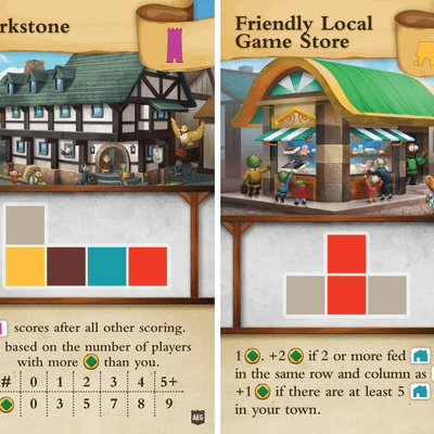 Tiny Towns: FLGS and Larkstone Promo Cards