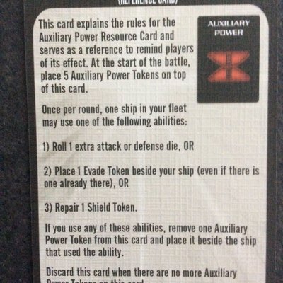 Star Trek: Attack Wing – Auxiliary Power Resource